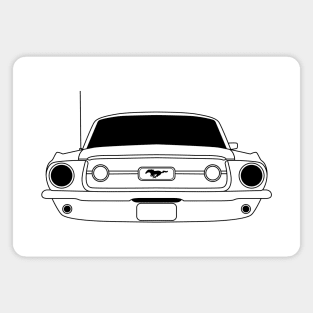 Ford Mustang 67 Black Outline Magnet